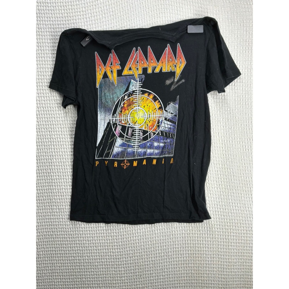 Rockcore Mens Def Leppard Pyromania T-Shirt M Black